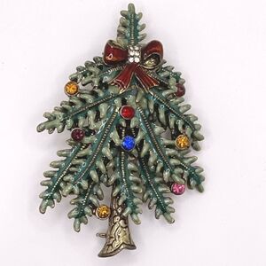 Avon Collectors Signed Vintage 2004 1st Annual Christmas Tree Brooch Pin